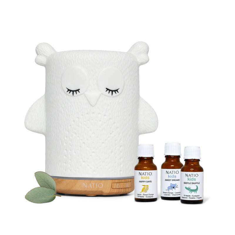 Kids Ultrasonic Diffuser with 3 Essential Oils Value Pack